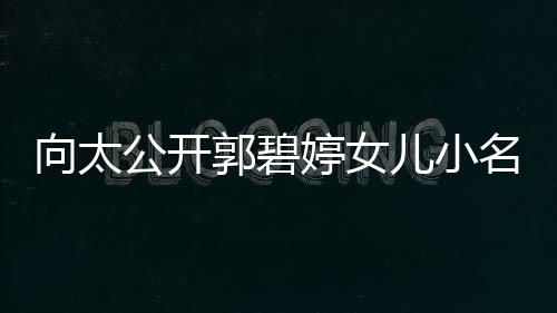 儿小公开郭碧婷女名 买豪向太媳妇宅奖励儿亲证