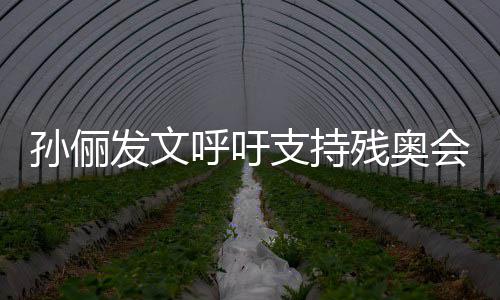 运动员太支持这些孙俪了不起了呼吁会残奥发文